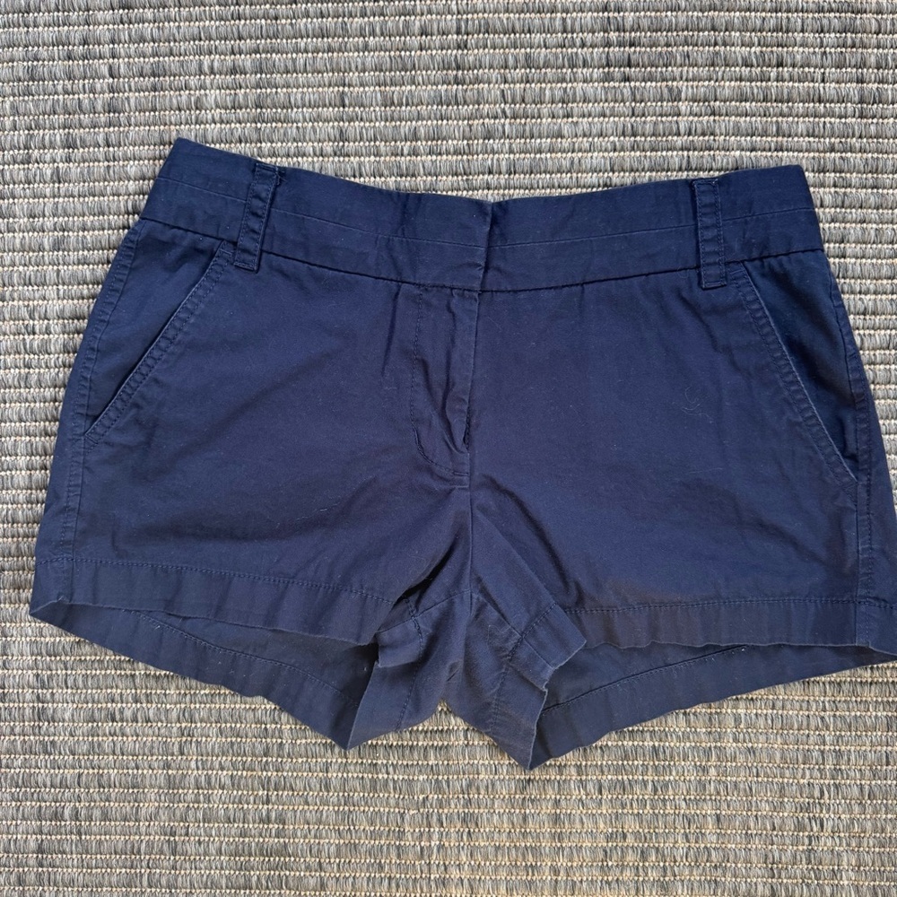 J. Crew Blue Broken in Chino Shorts Casual Lightweight Design